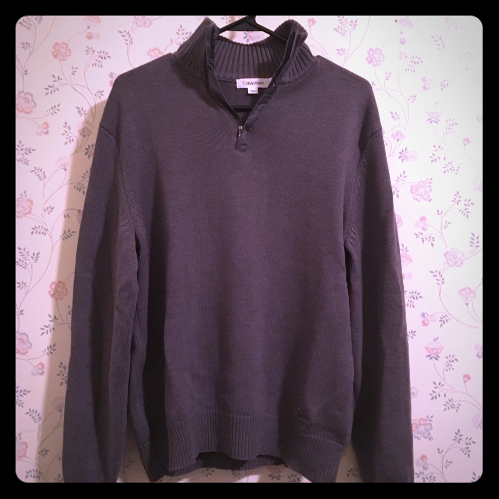 Calvin Klein 1/4 zip pullover sweater M EUC